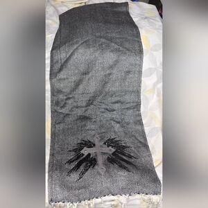 BKE Black and Gray Textured Scarf